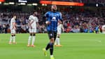 Ademola Lookman célèbre son but inscrit en finale de la Ligue Europa pour l’Atalanta Bergame contre le Bayer Leverkusen (3-0), le 22 mai 2024