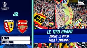 Lens - Arsenal : Le tifo géant au stade Bollart-Delelis avant d'affronter le choc