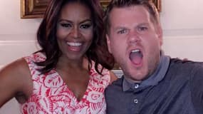 Michelle Obama et James Corden, l'animateur de Carpool Karaoke