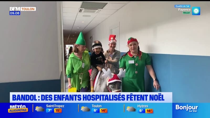 Bandol: des enfants hospitalisés fêtent Noël avec des animaux