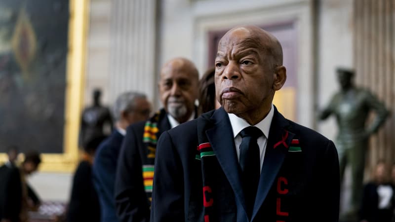 John Lewis, militant emblématique des droits civiques aux États-Unis, ici le 24 octobre 2019 à Washington D.C.