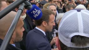 Emmanuel Macron à Epernay dans la Marne 