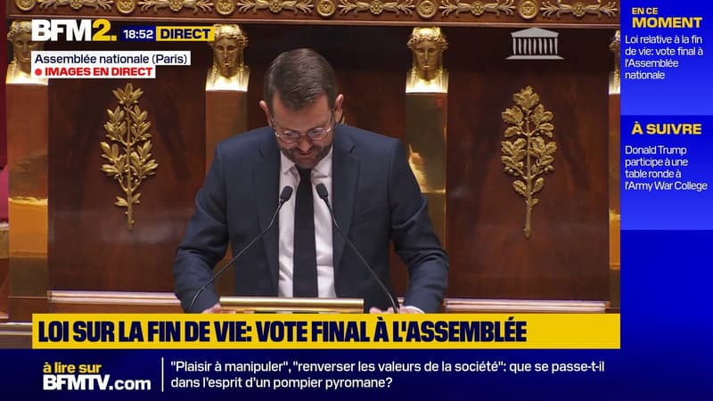 "Cette loi va arracher des vies humaines, des vies soignables, des vies sauvables", déclare Christophe Bentz, député RN