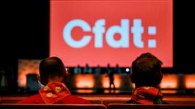 Des participants au 50e congrès de la CFDT à Lyon, le 13 juin 2022
