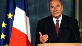 Jacques Chirac s'exprime en 2003 à l'Elysée à propos de la situation en Irak