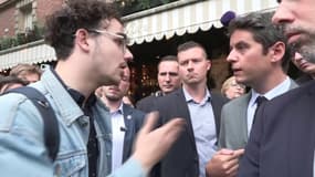"Vous ne donnerez pas une voix à l'extrême droite?": Un étudiant interpelle Gabriel Attal