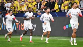 Les joueurs du PSG à Dortmund le 1er mai 2024