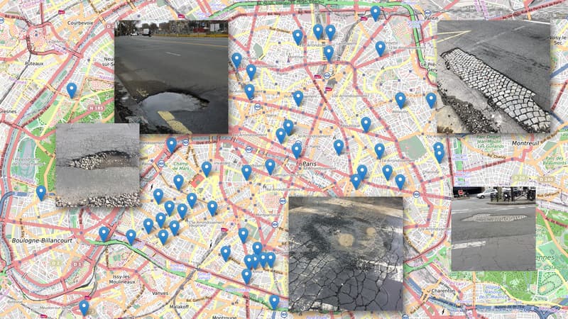 Paris et ses nids de poule.