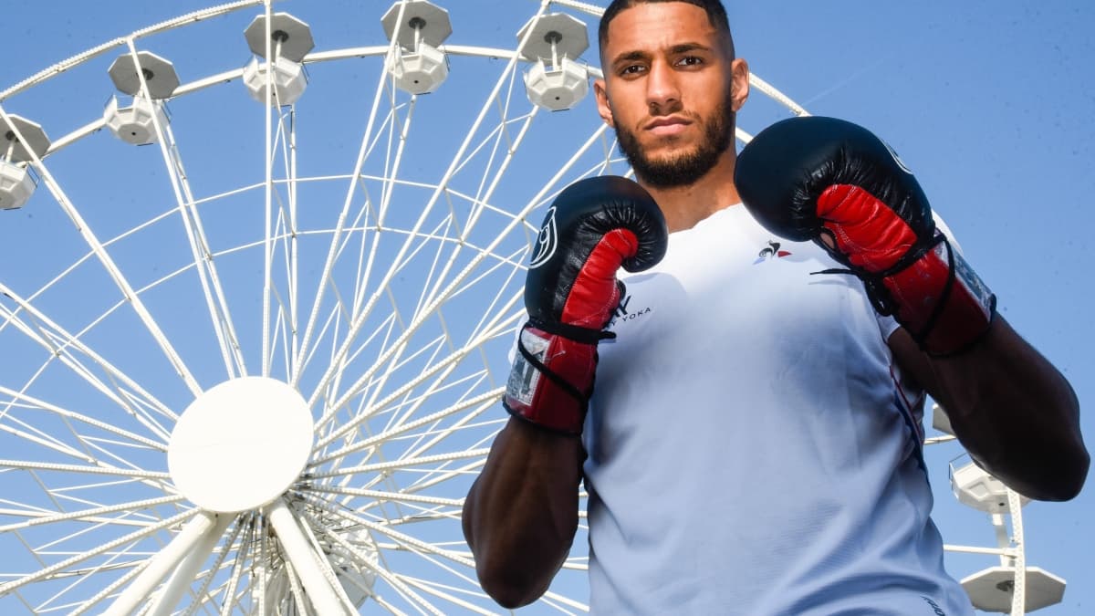 Tony Yoka à l'entraînement en juillet 2019