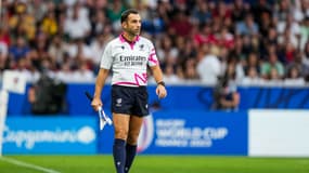 Mathieu Raynal lors de la Coupe du monde de rugby en France.