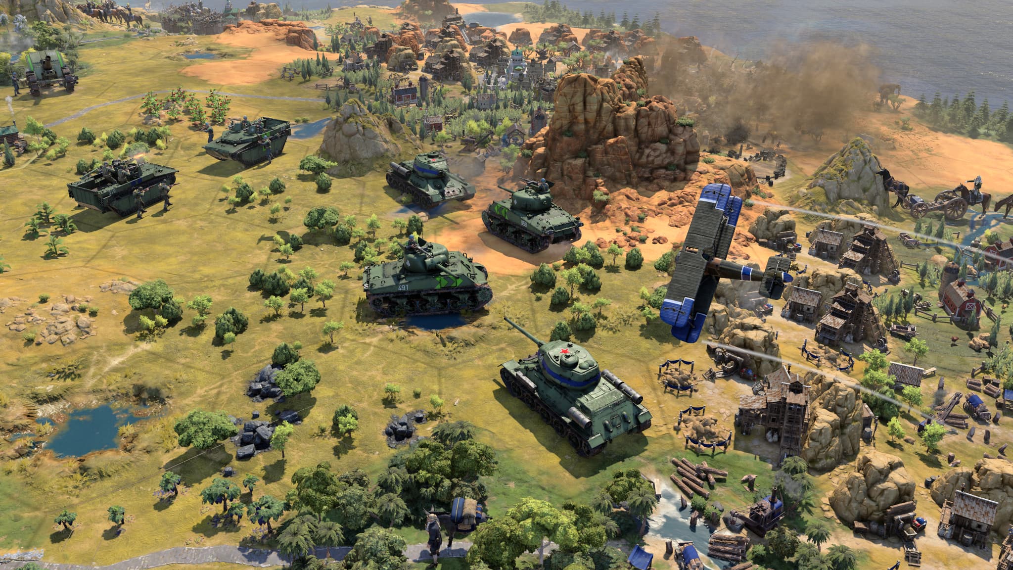 Dans Civilization VII, les unités militaires peuvent s'affronter à travers le temps Dans Civilization VII, les unités militaires peuvent s'affronter à travers le temps