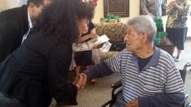 Françoise Contreau et Robert Garcia, lors de leurs émouvantes retrouvailles.