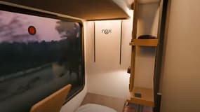 L'intérieur modélisé d'une voiture-lit de Nox