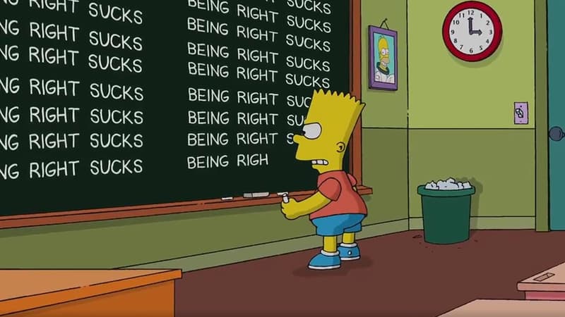 Bart Simpson dans la séquence pré-générique des Simpsons.