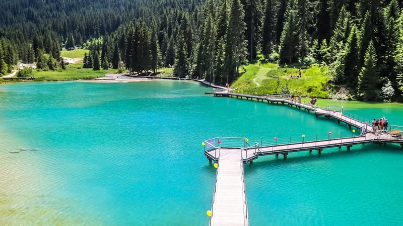 Le lac de la Rosière est situé à Moriond Le lac de la Rosière est situé à Moriond
