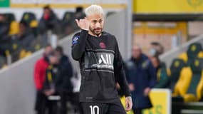 Neymar lors de Nantes-PSG le 19 février 2022.