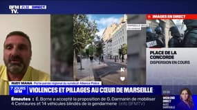 Émeutes à Marseille: "Il y a très peu de lien avec ce qu'il s'est passé avec le jeune Nahel", pour Rudy Mana (Alliance Police)
