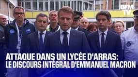 Attaque au couteau dans un lycée d'Arras: le discours d'Emmanuel Macron en intégralité 