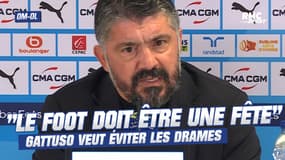 OM-OL: "Le foot doit être une fête", Gattuso veut éviter les drames après la mort du supporter nantais