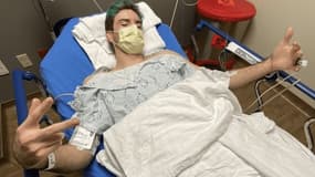 Christian Lohsen à l'hopital après l'opération