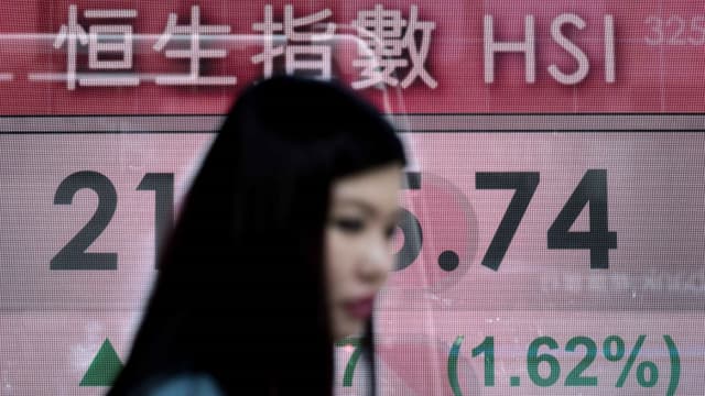 Ici la Bourse de Hong Kong en photo
