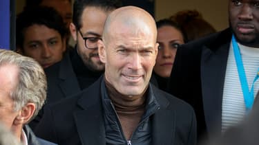 Zinedine Zidane lors de l'inauguration d'une maison médicale à La Castellane à Marseille en février 2022