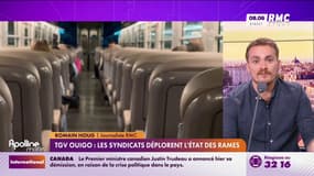TGV Ouigo: les syndicats déplorent l'état des rames