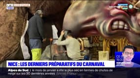 Nice: les derniers préparatifs du carnaval 
