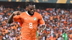 Franck Kessie lors de la finale de la CAN face au Nigeria, le 11 février 2024.