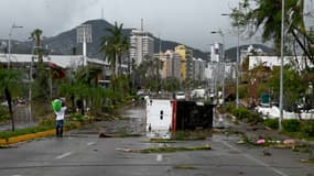 Vue des dégâts causés par le passage de l'ouragan Otis à Acapulco, dans l'État de Guerrero, au Mexique, le 25 octobre 2023.