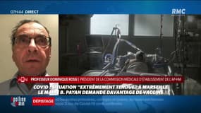 Le président de la commission médicale des hôpitaux de Marseille Dominique Rossi lance un appel "pour obtenir des soignants pour quelques jours ou semaines. La réserve sanitaire est épuisée"