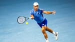 Enzo Couacaud lors de l'Open d'Australie 2023.