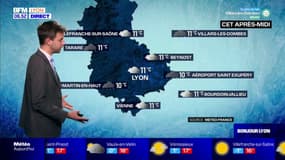 Météo Rhône: des pluies faibles par intermittence toute la journée, 11°C à Lyon et Tarare