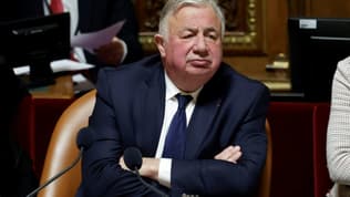 Le président du Sénat Gérard Larcher le 28 février 2024 à la chambre haute à Paris