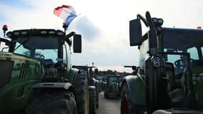 Des agriculteurs manifestent à Châteauneuf-sur-Loire, le 31 janvier 2024