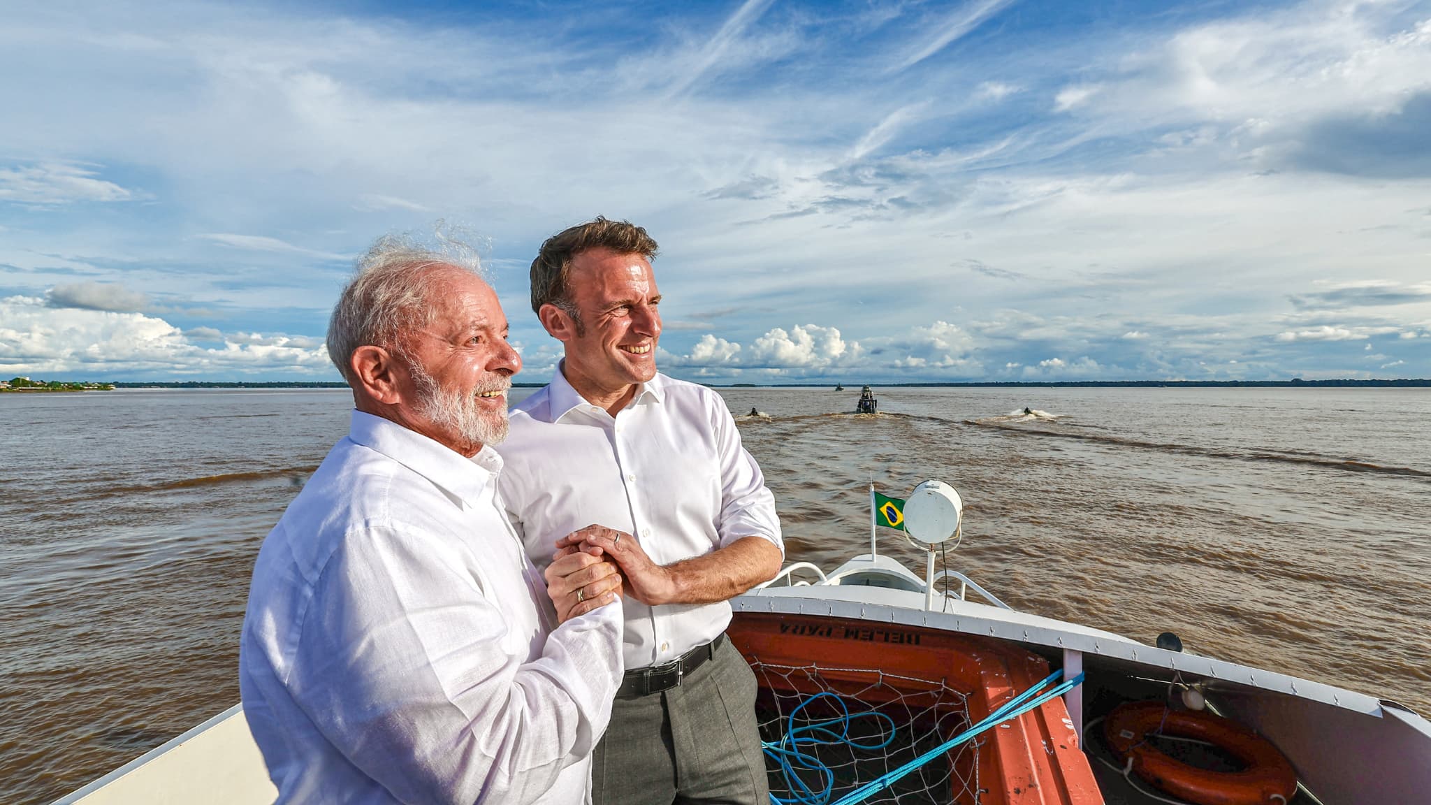 Emmanuel Macron et Lula, à Belém le 26 mars 2024