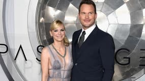 Chris Pratt et Anna Faris lors de la première de "Passengers" en décembre 2016, à Westwood, Californie.