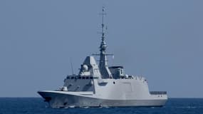 La frégate Languedoc en exercice sur la mer Méditerranée, le 27 mars 2023 (illustration)