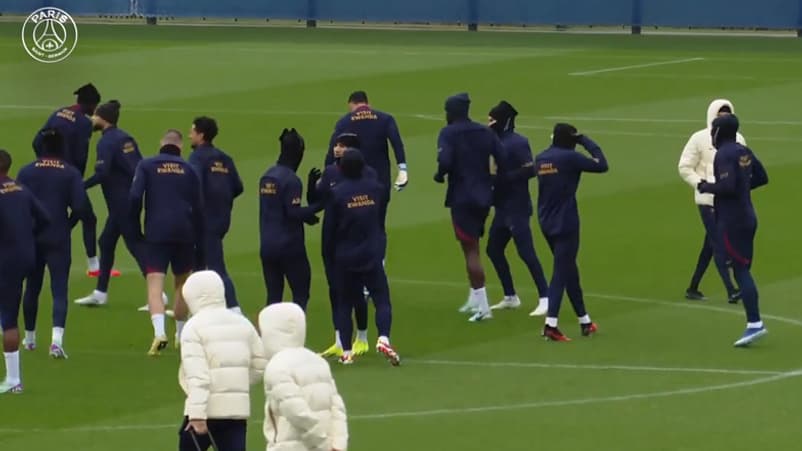 Achraf Hakimi à l'entraînement du PSG, le 2 janvier 2024. Achraf Hakimi à l'entraînement du PSG, le 2 janvier 2024.