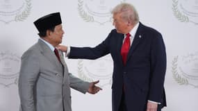 Le président Donald Trump salue le président indonésien Prabowo Subianto lors d'un sommet réunissant les dirigeants mondiaux pour mettre fin à la guerre à Gaza, le 13 octobre 2025 à Charm el-Cheikh, en Égypte (photo d'illustration).