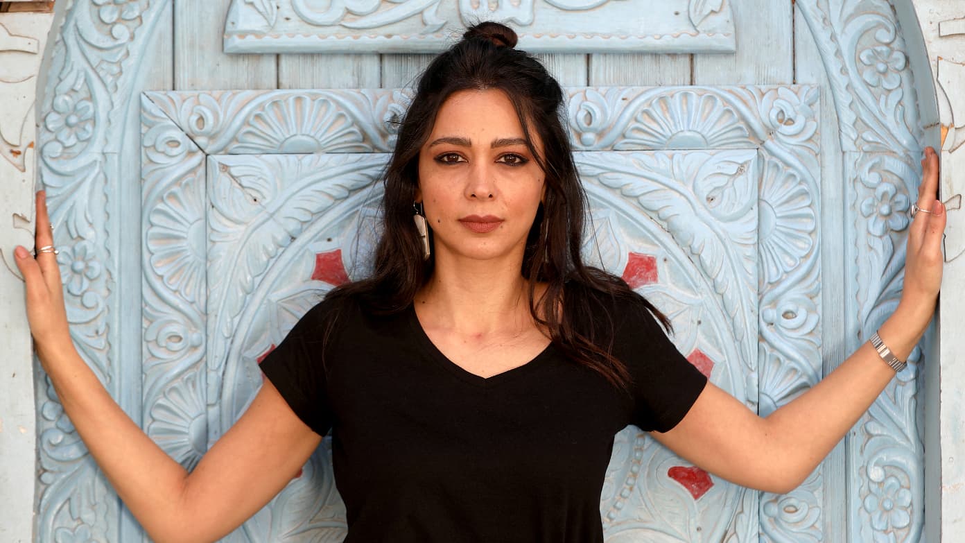 L'actrice arabe israélienne Maisa Abdel Hadi au Red Sea Festival à Jeddah, en Arabie Saoudite, le 10 décembre 2021