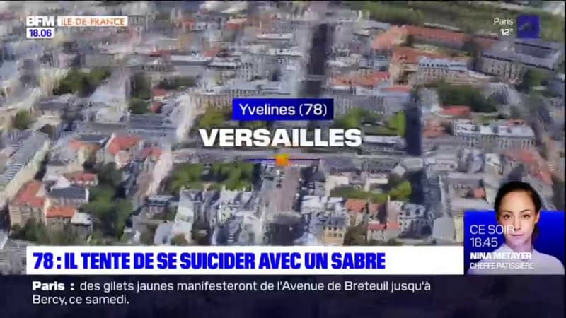 Versailles: un homme tente de se suicider avec un sabre