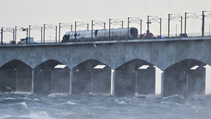 Accident de train sur le  Great Belt Bridge au Danemark, le 2 janvier 2018