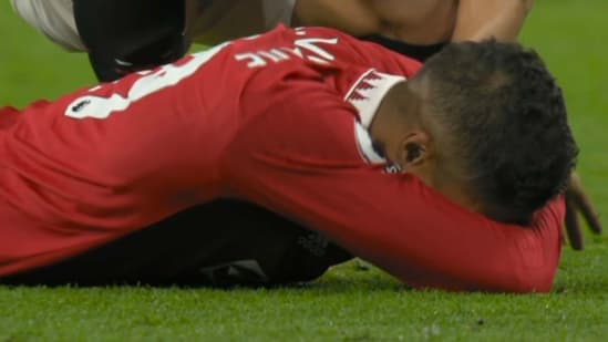 Les larmes de Varane après sa blessure avec Manchester United, le 22 octobre 2022