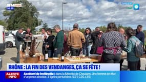 Rhône: la fin des vendanges se fête autour d'un repas