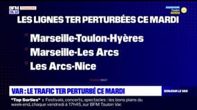 Var: le trafic des TER est perturbé ce mardi en raison d'une grève à la SNCF