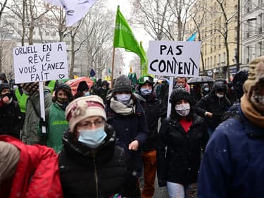 Manifestation contre la loi "sécurité globale" à Paris, le 16 janvier 2021