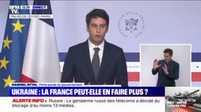 Gabriel Attal sur la guerre en Ukraine: "Pour que ces négociations puissent avoir lieu, il faut que l'Ukraine et les Ukrainiens ne soient pas sous le feu des armes et des bombes"