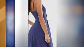 Sur son site, ASOS a publié la photo d'une mannequin sur laquelle sont visibles des pinces censées tenir la robe qu'elle porte.
