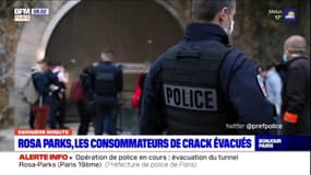 Paris: les consommateurs de crack évacués du tunnel Rosa-Parks